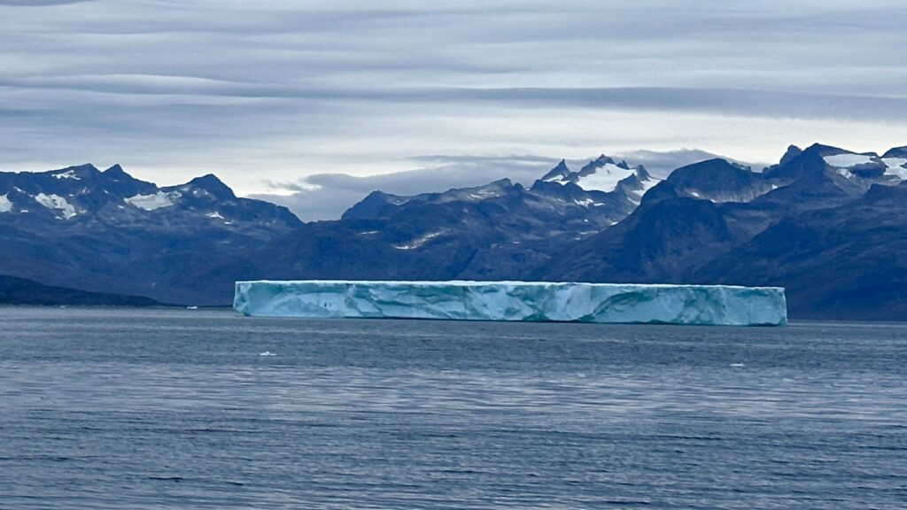 The big ice berg that was heading our way