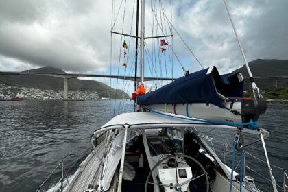 Picture of snow bear sailing