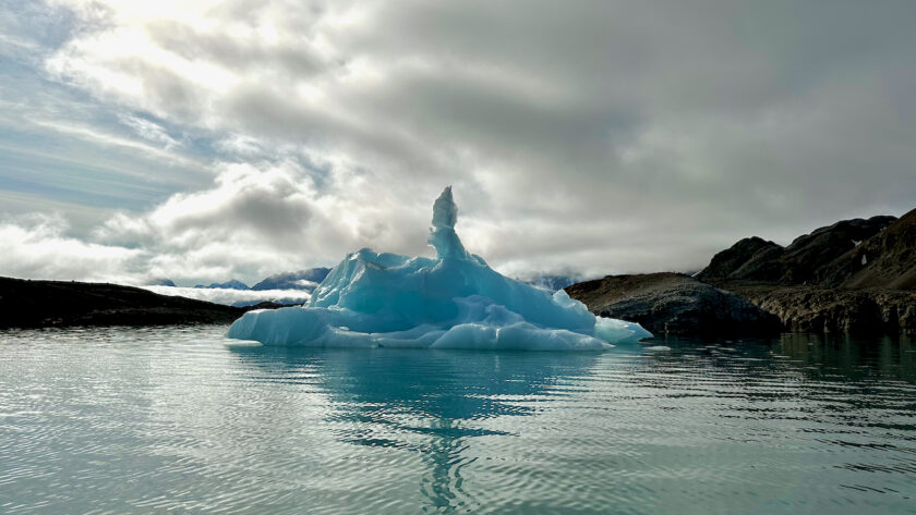 Picture of glacier ice in the water