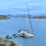 Little mooring pier in norway