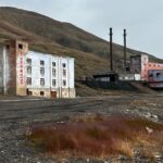 Some of the left buildings in Pyramiden