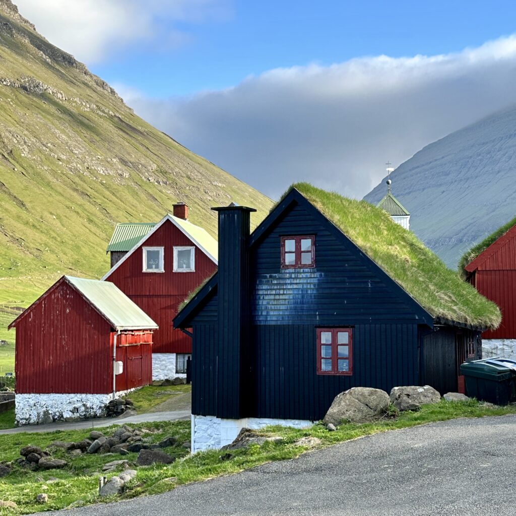 The characteristic wooden houses