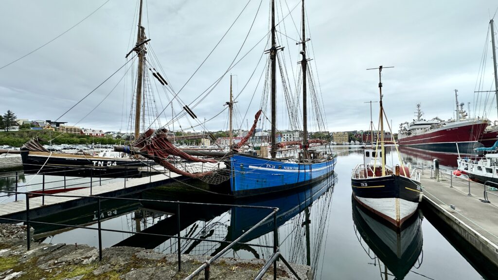 Wooden ships in marina