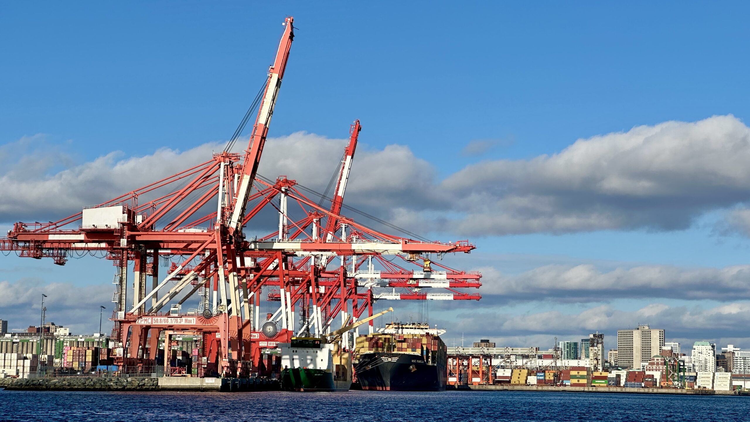 Cranes filling container shop